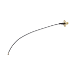 鍍金四孔法蘭SMA轉1代IPEX 1.13黑色線線長180MM——KH-FLSMA-IPEX113-180