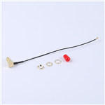 轉接線 IPEX轉SMA鍍金彎頭 外螺內孔 RG1.13黑色線材——KH-IPEX-SMA-W-140