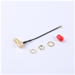 轉接線 11牙SMA彎母頭轉一代IPEX RG137黑色線——KH-SMAKW-IPEX-RG1.37-B70