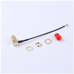 轉接線 11牙SMA彎母頭轉一代IPEX RG137黑色線——KH-SMAKW-IPEX-RG1.37-B80