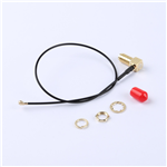 轉接線 11牙SMA彎母頭轉一代IPEX RG137黑色線——KH-SMAKW-IPEX-RG1.37-B250