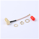 轉接線 11牙SMA彎母頭轉一代IPEX RG178線——KH-SMAKW-IPEX-RG1.78-50
