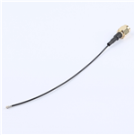 SMA公頭公針轉四代IPEX,RG1.13黑色線,線長120mm——KH-SMAJ-IPEX4-RG1.13-B120