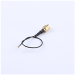 SMA公頭公針轉四代IPEX,RG1.13黑色線,線長140mm——KH-SMAJ-IPEX4-RG1.13-B140