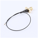 轉接線 雙孔法蘭SMA母頭轉四代IPEX RG0.81黑線——KH-FL2SMAK-IPEX4-RG0.81-B180