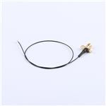 轉接線 雙孔法蘭SMA母頭轉四代IPEX RG0.81黑線——KH-FL2SMAK-IPEX4-RG0.81-B300