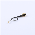 SMA公頭公針轉(zhuǎn)一代IPEX,RG1.13黑色線,線長(zhǎng)100mm——KH-SMAJ-IPEX-RG1.13-B100