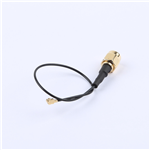 SMA公頭公針轉(zhuǎn)一代IPEX,RG1.13黑色線,線長(zhǎng)140mm——KH-SMAJ-IPEX-RG1.13-B140