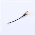 SMA公頭公針轉一代IPEX,RG1.37黑色線,線長60mm——KH-SMAJ-IPEX-RG1.37-B60