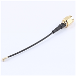 SMA公頭公針轉一代IPEX,RG1.37黑色線,線長70mm——KH-SMAJ-IPEX-RG1.37-B70