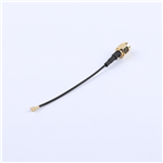 SMA公頭公針轉一代IPEX,RG1.37黑色線,線長80mm——KH-SMAJ-IPEX-RG1.37-B80