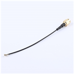 SMA公頭公針轉一代IPEX,RG1.37黑色線,線長100mm——KH-SMAJ-IPEX-RG1.37-B100