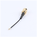 SMA公頭公針轉四代IPEX,RG1.37黑色線,線長50mm——KH-SMAJ-IPEX4-RG1.37-B50