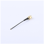 SMA公頭公針轉四代IPEX,RG1.37黑色線,線長60mm——KH-SMAJ-IPEX4-RG1.37-B60