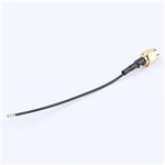 SMA公頭公針轉四代IPEX,RG1.37黑色線,線長90mm——KH-SMAJ-IPEX4-RG1.37-B90