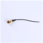 SMA公頭公針轉四代IPEX,RG1.37黑色線,線長100mm——KH-SMAJ-IPEX4-RG1.37-B100