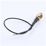 SMA公頭公針轉四代IPEX,RG1.37黑色線,線長160mm——KH-SMAJ-IPEX4-RG1.37-B160