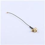 轉(zhuǎn)接線 雙孔法蘭SMA母頭轉(zhuǎn)一代IPEX RG0.81黑線——KH-FL2SMAK-IPEX-RG0.81-B100