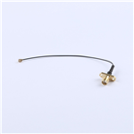 轉(zhuǎn)接線 雙孔法蘭SMA母頭轉(zhuǎn)一代IPEX RG0.81黑線——KH-FL2SMAK-IPEX-RG0.81-B120