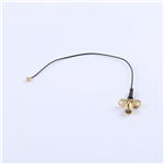 轉(zhuǎn)接線 雙孔法蘭SMA母頭轉(zhuǎn)一代IPEX RG0.81黑線——KH-FL2SMAK-IPEX-RG0.81-B140