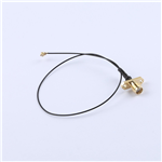 轉接線 雙孔法蘭SMA母頭轉一代IPEX RG0.81黑線——KH-FL2SMAK-IPEX-RG0.81-B250