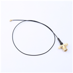 轉接線 雙孔法蘭SMA母頭轉一代IPEX RG0.81黑線——KH-FL2SMAK-IPEX-RG0.81-B300
