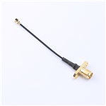 轉(zhuǎn)接線 雙孔法蘭SMA母頭轉(zhuǎn)一代IPEX RG1.13黑線——KH-FL2SMAK-IPEX-RG1.13-B60
