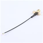 轉(zhuǎn)接線 雙孔法蘭SMA母頭轉(zhuǎn)四代IPEX RG1.13黑線——KH-FL2SMAK-IPEX4-RG1.13-B80