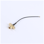 轉(zhuǎn)接線 雙孔法蘭SMA母頭轉(zhuǎn)四代IPEX RG1.13黑線——KH-FL2SMAK-IPEX4-RG1.13-B100