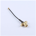 轉接線 雙孔法蘭SMA母頭轉一代IPEX RG1.37黑線——KH-FL2SMAK-IPEX-RG1.37-B60