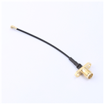 轉接線 雙孔法蘭SMA母頭轉一代IPEX RG1.37黑線——KH-FL2SMAK-IPEX-RG1.37-B70
