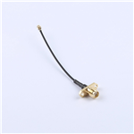 轉接線 雙孔法蘭SMA母頭轉一代IPEX RG1.37黑線——KH-FL2SMAK-IPEX-RG1.37-B80