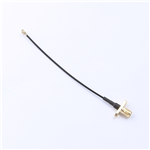 轉接線 雙孔法蘭SMA母頭轉一代IPEX RG1.37黑線——KH-FL2SMAK-IPEX-RG1.37-B100