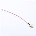 轉(zhuǎn)接線 雙孔法蘭SMA母頭轉(zhuǎn)一代IPEX RG178棕色線——KH-FL2SMAK-IPEX-RG178-120