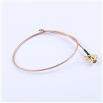 轉(zhuǎn)接線 雙孔法蘭SMA母頭轉(zhuǎn)一代IPEX RG178棕色線——KH-FL2SMAK-IPEX-RG178-300