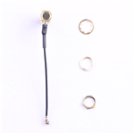 IPEX轉SMA鍍金彎頭，外螺內孔，RG1.13黑色線材，L=60mm(4件套)——KH-IPEX-SMA-W-60