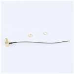IPEX轉SMA鍍金彎頭，外螺內孔，RG1.13黑色線材，L=120mm 三件套——KH-IPEX-SMA-W-120
