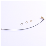 IPEX轉SMA鍍金彎頭，外螺內孔，RG1.13黑色線材，L=180mm 4件套——KH-IPEX-SMA-W-180