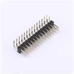 排針 間距:2.54mm 雙排彎針 2x14P KH-2.54PH90-2X14P-L13.8.18.8