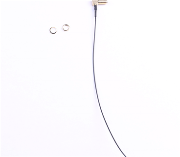 IPEX轉SMA鍍金彎頭，外螺內孔，RG1.13黑色線材，L=200mm——KH-IPEX-SMA-W-200